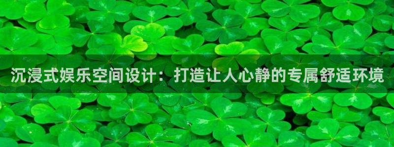 泰达娱乐平台下载入口：沉浸式娱乐空间设计：打造让人心静的专属舒适环境